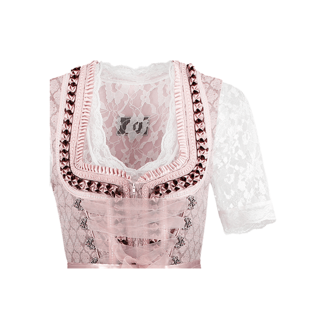 Roze Dirndl Jurk Oktoberfest Dames 2 Delig van Haus Huberts koop je bij Partywinkel
