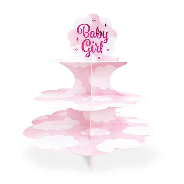 Roze Etagere Baby Girl van WeFiesta koop je bij Partywinkel