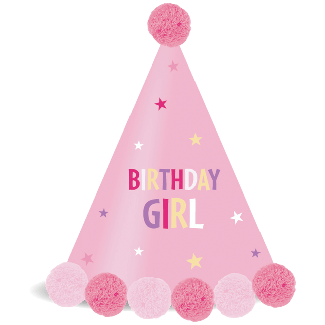Roze Feesthoedje Birthday Girl van Procos koop je bij Partywinkel