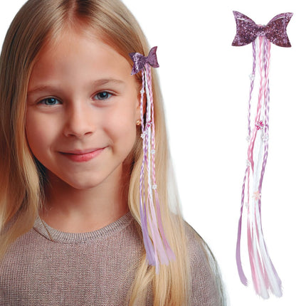 Roze Hair Extension Vlechten 30cm van Fiestas Guirca koop je bij Partywinkel