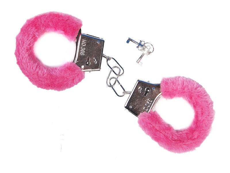 Roze Handboeien Pluche van Partydeco koop je bij Partywinkel