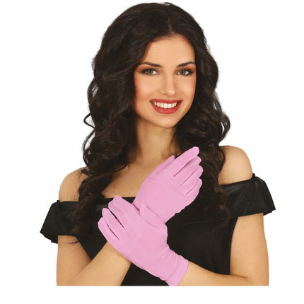 Roze Handschoenen 20cm van Fiestas Guirca koop je bij Partywinkel