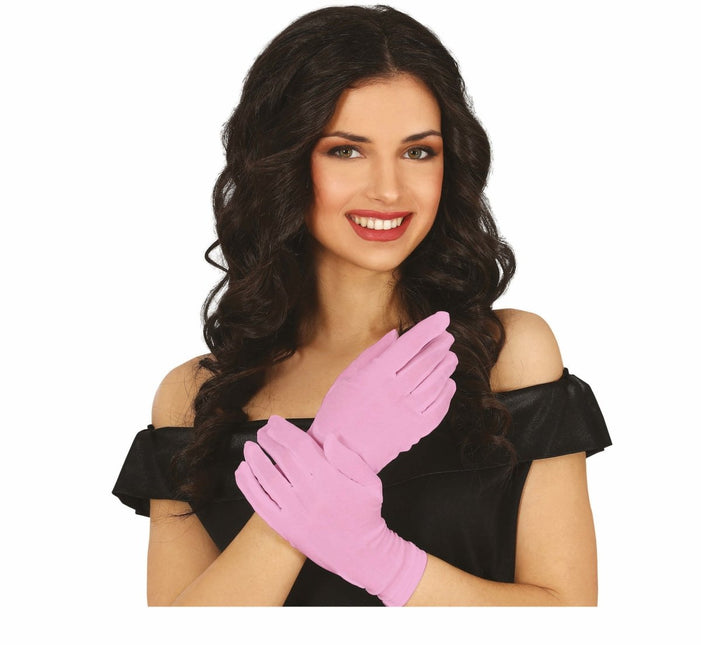 Roze Handschoenen 20cm van Fiestas Guirca koop je bij Partywinkel