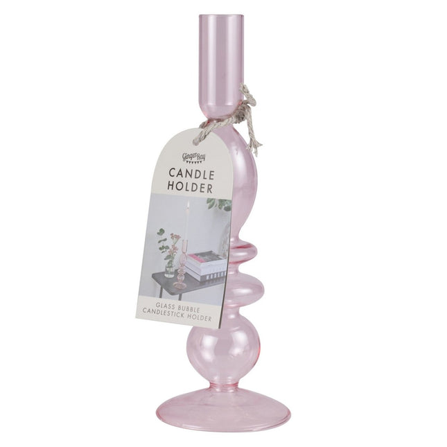 Roze Kandelaar 22,5cm van Ginger Ray koop je bij Partywinkel