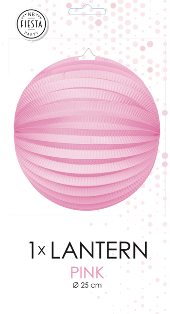 Roze Lampion 25cm van WeFiesta koop je bij Partywinkel