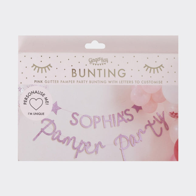 Roze Letterslinger Glitters 2,5m van Ginger Ray koop je bij Partywinkel