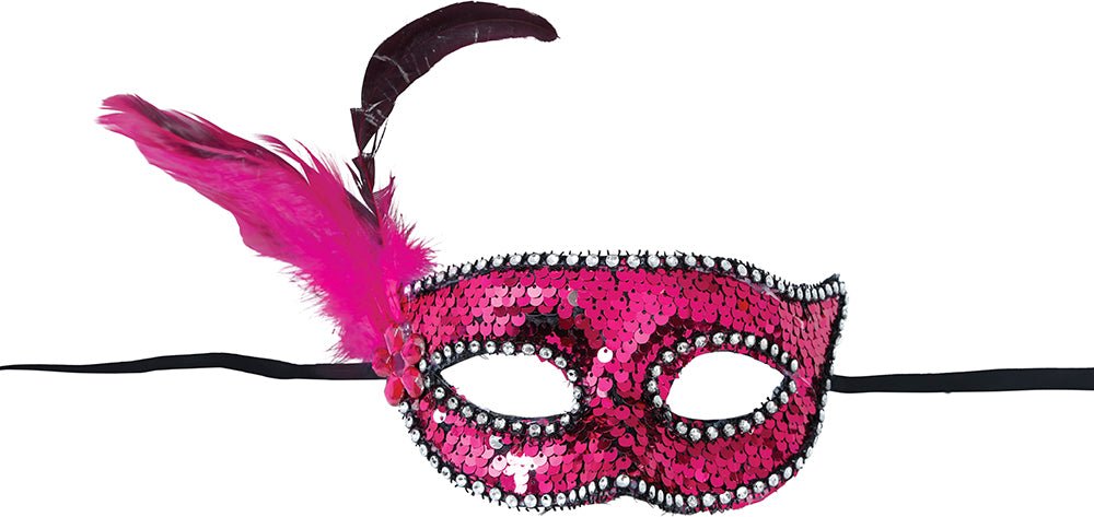 Roze Oogmasker Veren Volwassen van Fiestas Guirca koop je bij Partywinkel