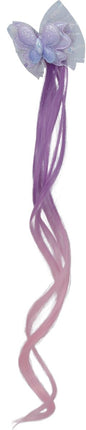 Roze Paarse Hair Extension Strik van Fiestas Guirca koop je bij Partywinkel