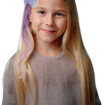 Roze Paarse Hair Extension Strik van Fiestas Guirca koop je bij Partywinkel