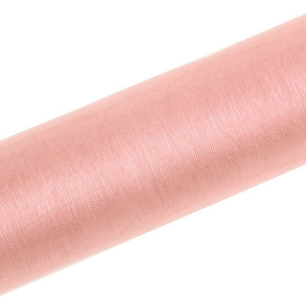 Roze Pastel Organza Stof 16cm 9m van Partydeco koop je bij Partywinkel