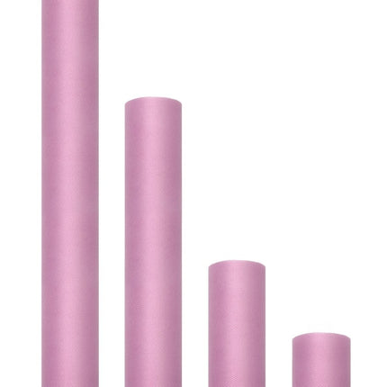 Roze Pastel Tule Rol 30cm 9m van Partydeco koop je bij Partywinkel