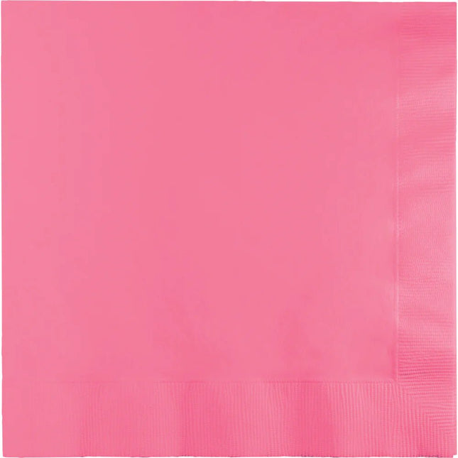 Roze Servetten 3 - Laags 33cm 50st van Creative Converting koop je bij Partywinkel