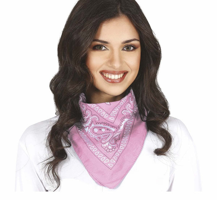 Roze Sjaal Bandana van Fiestas Guirca koop je bij Partywinkel