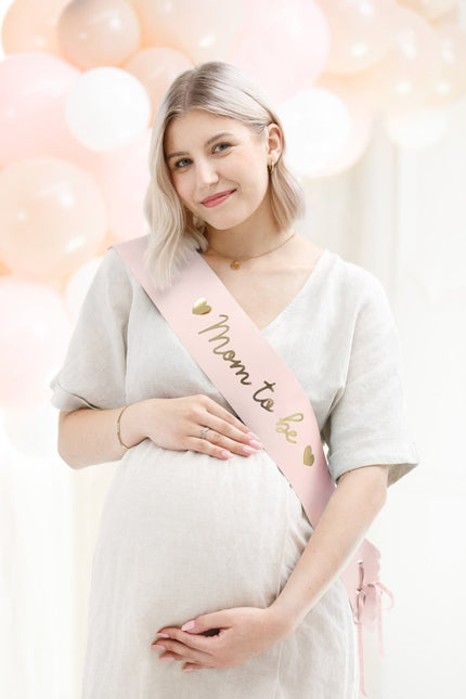 Roze Sjerp Mom To Be 75cm van Partydeco koop je bij Partywinkel