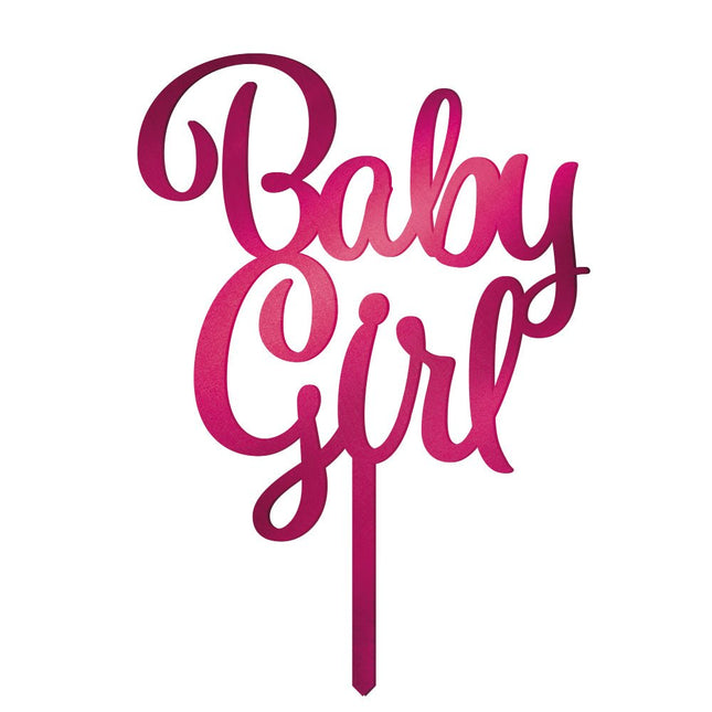 Roze Taarttopper Baby Girl van WeFiesta koop je bij Partywinkel
