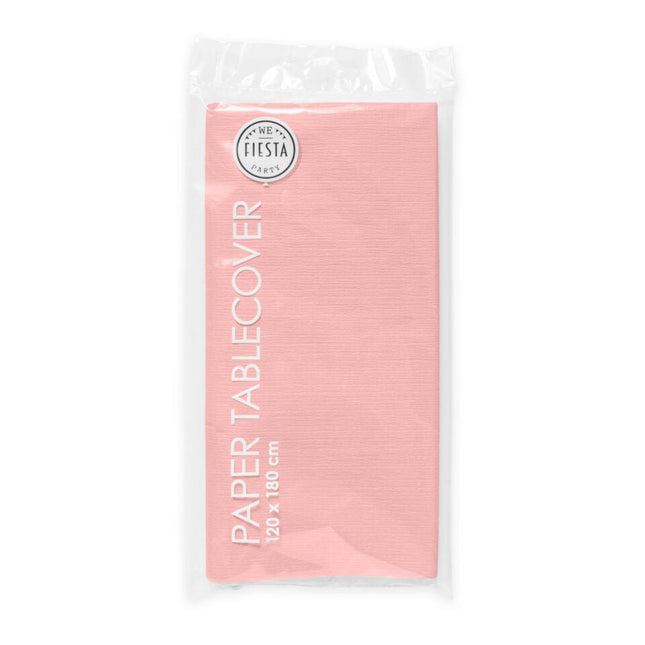 Roze Tafelkleed Papier 1,8m van WeFiesta koop je bij Partywinkel