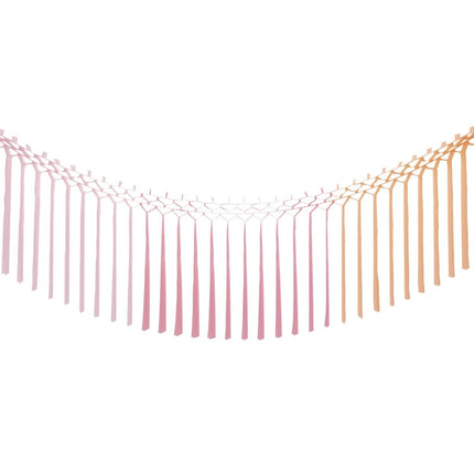 Roze Tassel Slinger Macrame 1,8m van Unique koop je bij Partywinkel