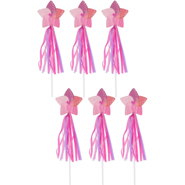 Roze Toverstaf 26cm 6st van Folat koop je bij Partywinkel