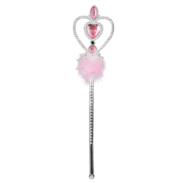 Roze Toverstaf Hart 32cm van Boland koop je bij Partywinkel