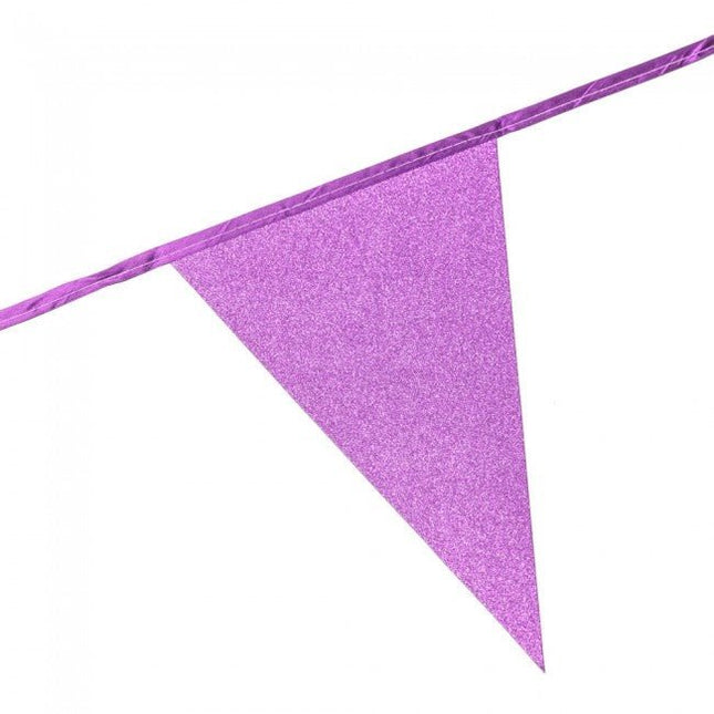 Roze Vlaggenlijn Glitter 6m van WeFiesta koop je bij Partywinkel