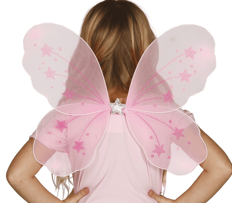 Roze Vleugels Kind 40cm van Fiestas Guirca koop je bij Partywinkel