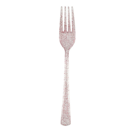 Roze Vorken Glitter 18st van Unique koop je bij Partywinkel