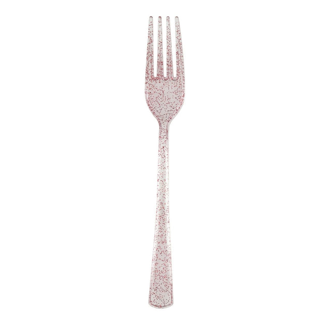 Roze Vorken Glitter 18st van Unique koop je bij Partywinkel
