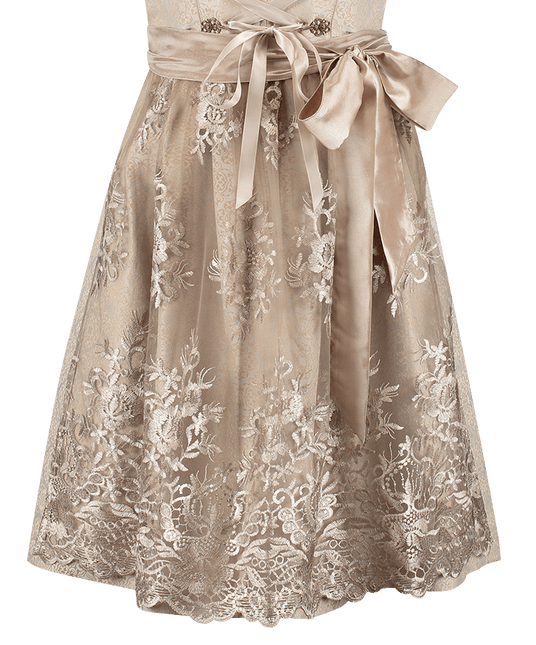 Roze Wit Creme Dirndl Jurk Oktoberfest Dames Jaquard van Haus Huberts koop je bij Partywinkel