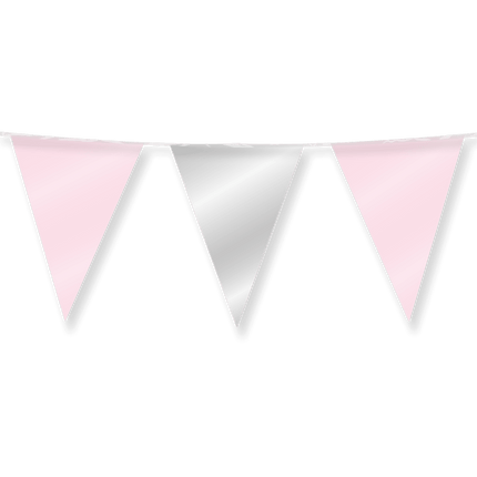 Roze Zilveren Slinger Metallic 10m van Paper Dreams koop je bij Partywinkel