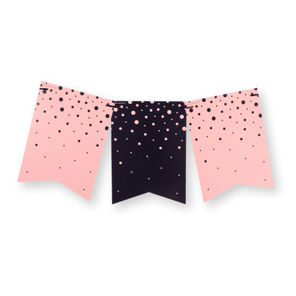 Roze Zwarte Slinger 6m van Paper Dreams koop je bij Partywinkel