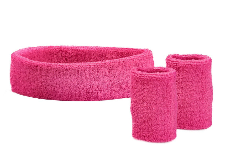 Roze Zweetbandjes Set van Wilbers & Wilbers koop je bij Partywinkel