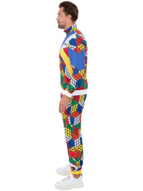 Rubik's Cube Trainingspak Heren van Smiffys koop je bij Partywinkel