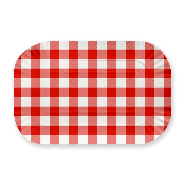 Ruit Serveerschaal Rood Wit 2st van WeFiesta koop je bij Partywinkel
