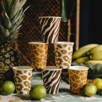 Safari Bekers 220ml 6st van Partydeco koop je bij Partywinkel
