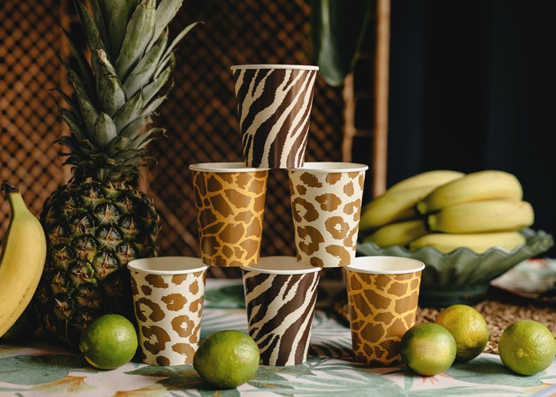 Safari Bekers 220ml 6st van Partydeco koop je bij Partywinkel