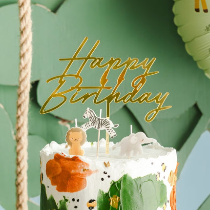 Safari Kaarsen 4,2cm 3 delig van Partydeco koop je bij Partywinkel