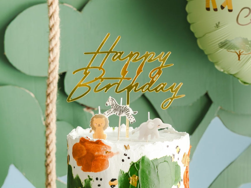 Safari Kaarsen 4,2cm 3 delig van Partydeco koop je bij Partywinkel
