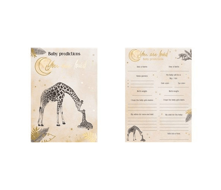 Safari Voorspellingskaartjes 20st van Haza Witbaard koop je bij Partywinkel