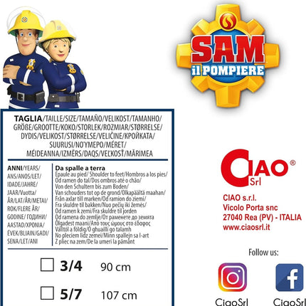 Sam de Brandweerman Kostuum met Masker van Ciao International koop je bij Partywinkel