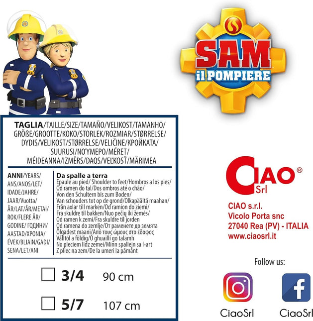 Sam de Brandweerman Kostuum met Masker van Ciao International koop je bij Partywinkel