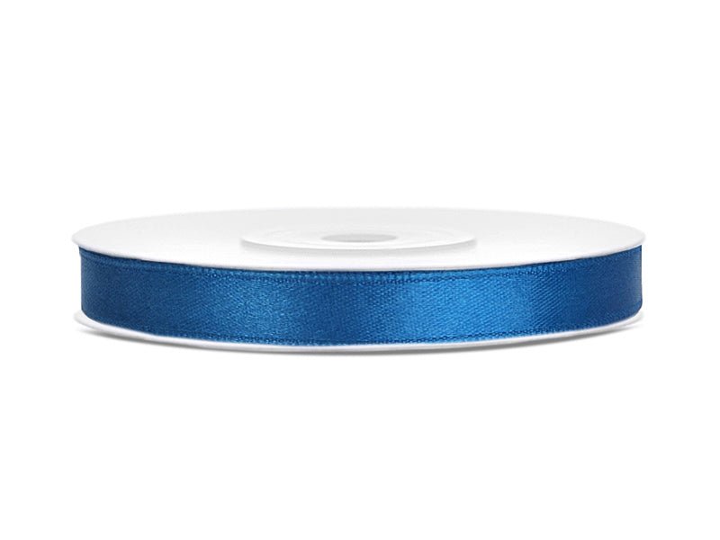 Satijn Lint Blauw 6mm 25m van Partydeco koop je bij Partywinkel