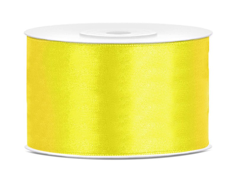 Satijn Lint Geel 38mm 25m van Partydeco koop je bij Partywinkel