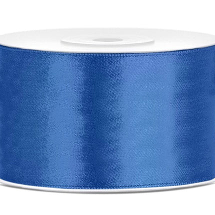 Satijn Lint Koninklijk Blauw 38mm 25m van Partydeco koop je bij Partywinkel