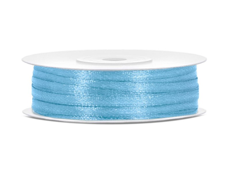 Satijn Lint Lichtblauw 3mm 50m van Partydeco koop je bij Partywinkel