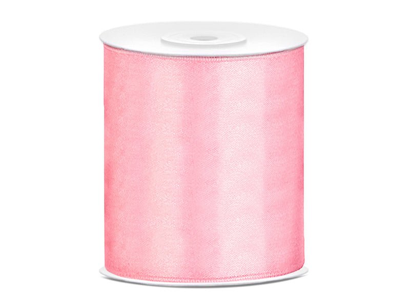 Satijn Lint Lichtroze 100mm 25m van Partydeco koop je bij Partywinkel