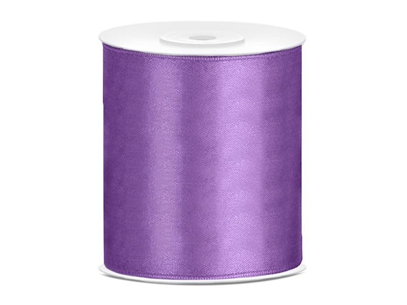 Satijn Lint Lila 100mm 25m van Partydeco koop je bij Partywinkel