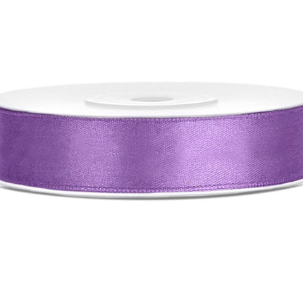 Satijn Lint Lila 12mm 25m van Partydeco koop je bij Partywinkel