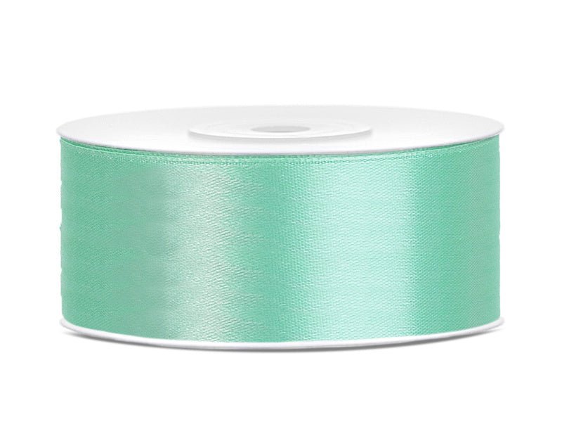 Satijn Lint Mintgroen 25mm 25m van Partydeco koop je bij Partywinkel