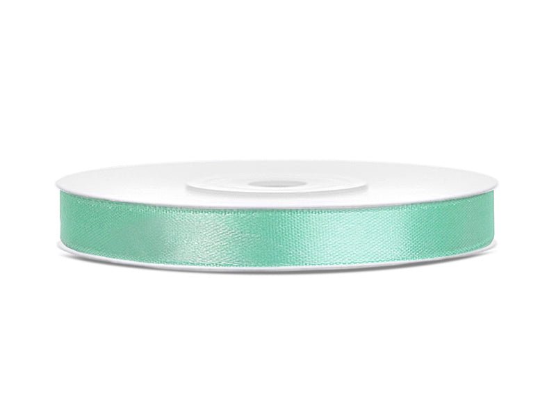 Satijn Lint Mintgroen 6mm 25m van Partydeco koop je bij Partywinkel