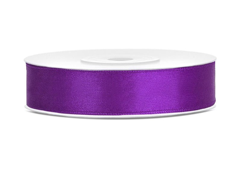 Satijn Lint Paars 12mm 25m van Partydeco koop je bij Partywinkel